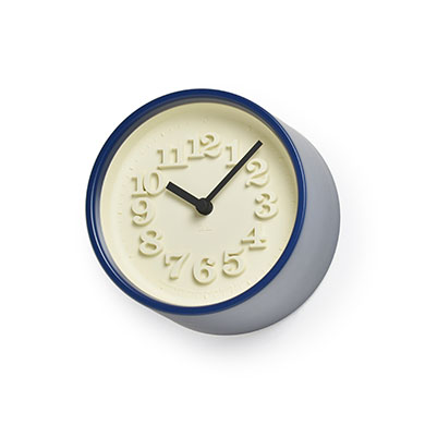 【色:アイボリー】レムノス 掛け置き兼用 アナログ リキ 小さな時計 アイボリー