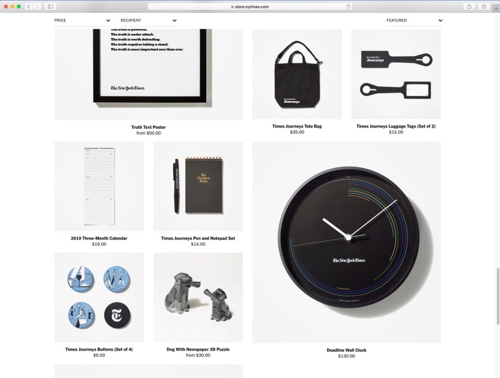 The New York Times Store “Deadline Wall Clock”